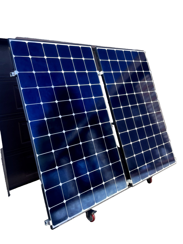 Portable Solar Panel Cart With Micro Inverter For Home or EV
