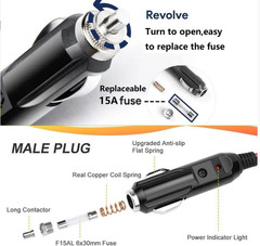 12V/24V Car Charger Cable for Jackery Explorer 1000 V2/1000 Pro /1500/1500 Pro /