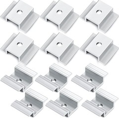 12 Pack Solar Panel Mid Clamps 1.06 Inch Solar Panel Bracket Aluminium Mounti…