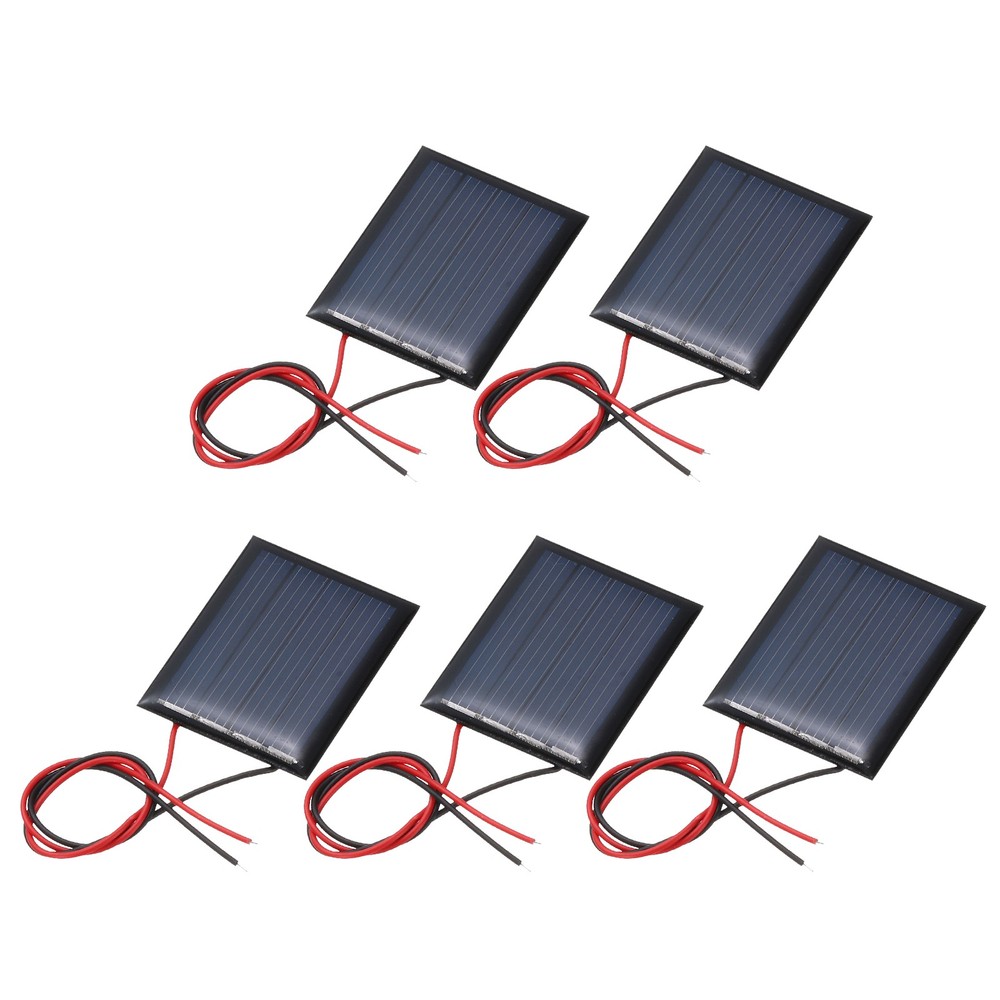 5Pcs 2V 0.12W 60mA Mini Solar Panels with Cable