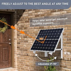 4 Pack 28in Adjustable Solar Panel Tilt Mount Brackets for Roof RV Boat Off-Grid