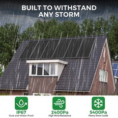 100 Watt Solar Panel Bifacial 12V Home PV Power Off-Grid RV Camper System Carava