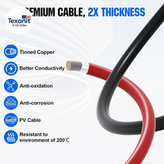2 Pack 50A Battery Quick Connector, 7AWG 600V 0.98Ft Battery Cables with M8 Term