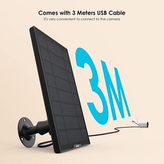 ieGeek Type-C Port Solar Panel For Outdoor Battery Security Camera Home CCTV