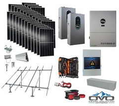 15KW Complete Offgrid Solar Kit + EG4 FlexBOSS21 + 2x 14.3KW 48V EG4 Lithium Ind