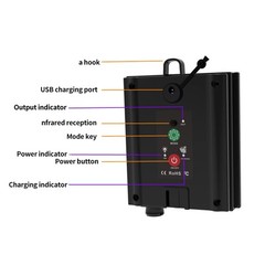 Solar Battery Box Kit Pack Powered Lithium Panel Light with Remote Control8611