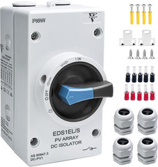 Solar Disconnect Switch 4-Pole DC 1500V 32A Isolator Solar Switch with Enclosure