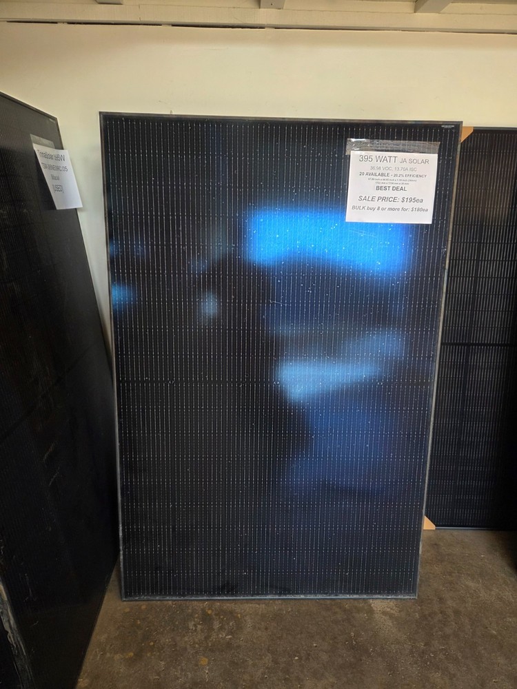 395W JA Solar JAM54S31-395/MR Monocrystalline PRE-OWNED solar modules, panels