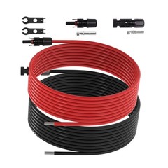 10 AWG Solar Panel Extension Cable 30Ft for RV Boat Home,Black & Red
