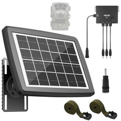 SUNAPEX Solar Panel for Trail Camera 3W Solar Charger 4500mAh Battery