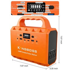 100W Portable Power Station, 96Wh LiFePO4 Battery, Ultra-Light Solar Generator,