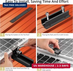 Solar Panel Mounting Brackets for Roof, Aluminum Solar Rails, Black | Sola