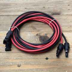10FT Solar Panel Extension Cable Connectors Black Red 1×2.5mm NEW