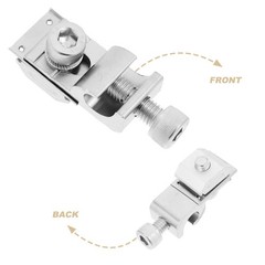 4Pcs Silver Aluminum Solar Panel Fasteners with Grounding Clips for Rooftop Use