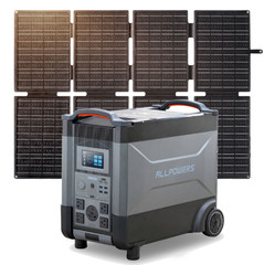 ALLPOWERS 3456Wh Portable Power Station Solar Generator AC + 160W Solar Panel