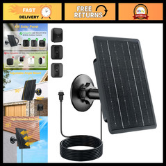 4W Solar Panel Charger for Blink Outdoor Camera, USB Power with 9.84ft Cable, Ad