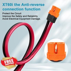 MOOKEERF XT60i O Ring 10AWG 5FT Extension Cable Solar Generator