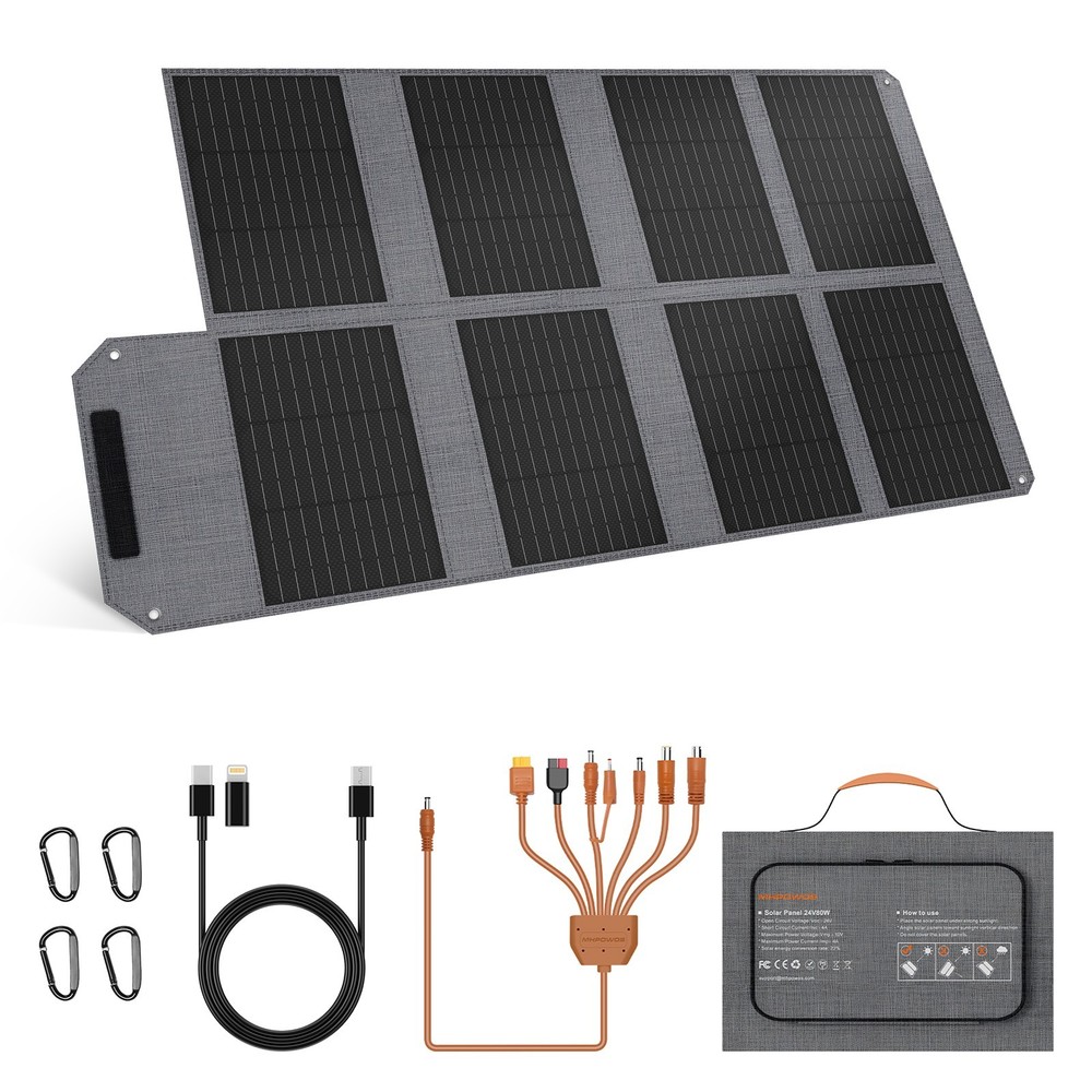MHPOWOS 80W Portable Solar Panel Foldable USB Charger for Jackery Explorer 300