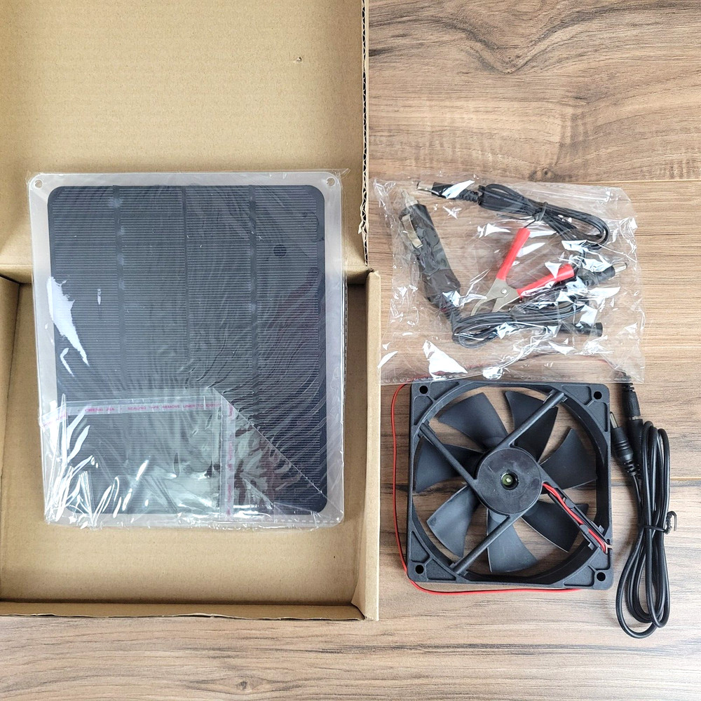 ShareTime IP65 Solar Panel Powered Fan Kit Waterproof 10W 12V Exhaust Fan
