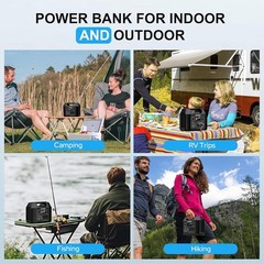 Portable Power Station 300W LiFePO4 Battery Bank Camping AC DC Solar Generator