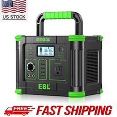 300W 288.6Wh Portable Solar Generator 9-Port Camping Power Supply Camping Home