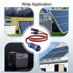 Aviation Plug to Solar Panel Cable, 12AWG 2FT Solar to Aviation Connector 12V…