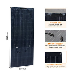 Waterproof Monocrystalline Lightweight Solar Panel 2pcs 130W (260W) for Curved