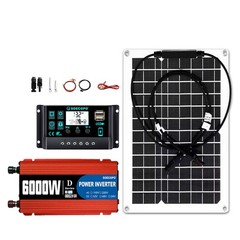 SOECOPO 6000W Solar System Complete Kit,12V DC to 110V/220V AC Inverter Flexible