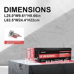 12V 600Ah LiFePO4 Lithium Battery Deep Cycles 200ABMS For Solar Home Off-grid