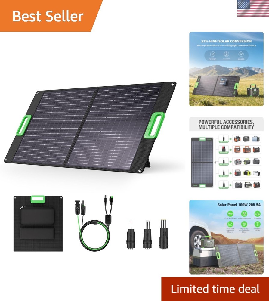 23.5% Efficiency Solar Panel – Ultra-Portable & Adventure-Ready with Kickstands