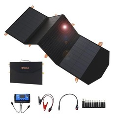Solar Panel 120W Portable Waterproof USB C DC Output