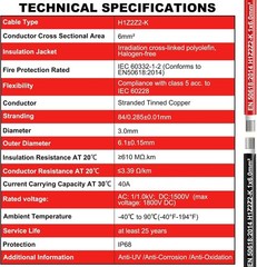 High-Performance 2x100ft Solar Wire for RV/Marine