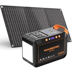 Solar Generator 30W Solar Panel Kit 111Wh 30000mAh 110V AC Outlet Portable