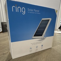 Ring Spotlight Cam Battery Solar Panel 5V Weather Resistant Outdoor White/Black