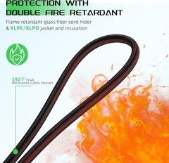 Solar to XT60 Charge Extension Cable with Solar 10AWG 25Ft Red and Black