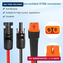 10AWG 10FT Solar to XT60i Extension Cable 3 6 10 35 50 75 100FT Heavy Duty Adapt