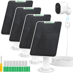 4 Pack 6W Solar Panel Charger for Arlo Pro 5S/Pro 4/Pro 3/Pro 3 Floodlight/Ultra