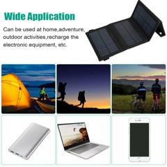 100W USB Solar Panel Kit Folding Power Bank Outdoor Camping Hiking Phone Charger