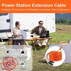Kimbluth 35FT Solar Panel to DC 8mm Adapter Cable
