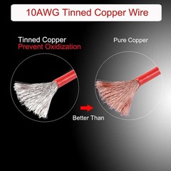 10Gauge Sae Extension Cable 10AWG – 6FT Sae to Sae Cable Battery Charger Exte…