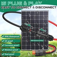 12AWG XT60i Solar Cable 20FT, Solar to XT60i Cable 3 10 15 25 30 40 50FT, Sol…