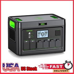 Portable Power Station 2400W 1843.2Wh Solar Generator Camping RV LiFePO4 Battery