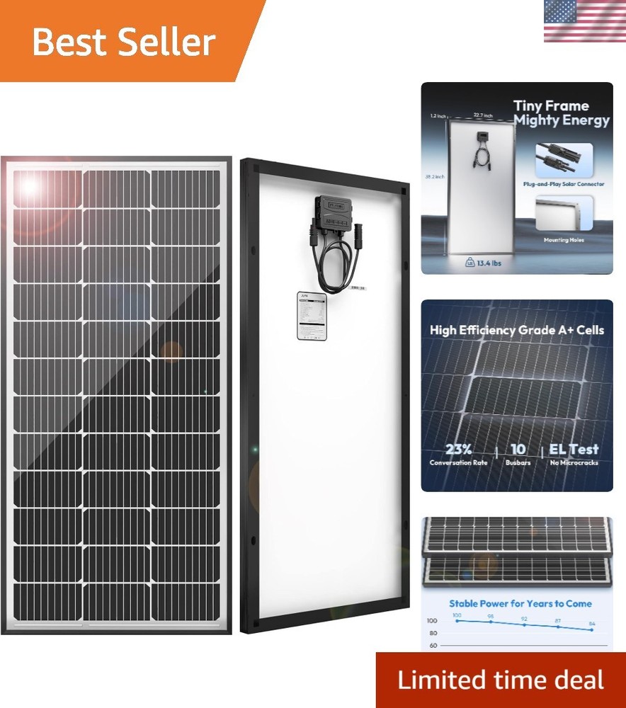 Efficient 100 Watt Solar Panel – Lightweight and Easy Installation for All Uses