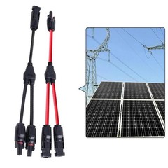 Solar Connector Y Branch Plug 1 to 2 Plug for PV Panel Parallel Connection