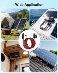 20FT 10AWG Solar Panel Connector SAE Adapter Cable with Fuse & Polarity Reverse