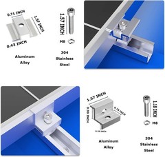 Solar Panel Mounting Brackets, Roof Mount Kit, Rails and Clamps Included for …