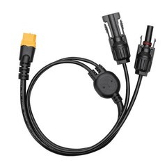 Anker SOLIX MC4-to-XT-60 Black Copper Rubber 25A Flexible Charging Cable