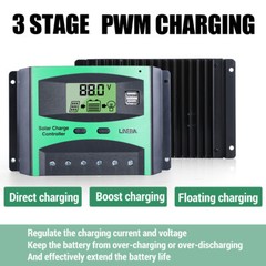 5200W PWM Solar Charge Controller 100A 12V 24V 48V USB Battery PV Regulator Auto
