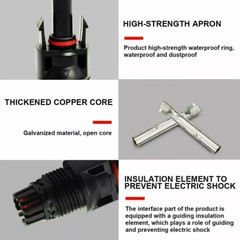 10/20/50/100/200 Pairs Solar Cable Connectors Male Female Waterproof MC4 Kit