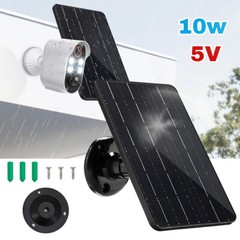 10W 5V USB Solar Panel Charger for Outdoor Rechargeable Battery Security Camera